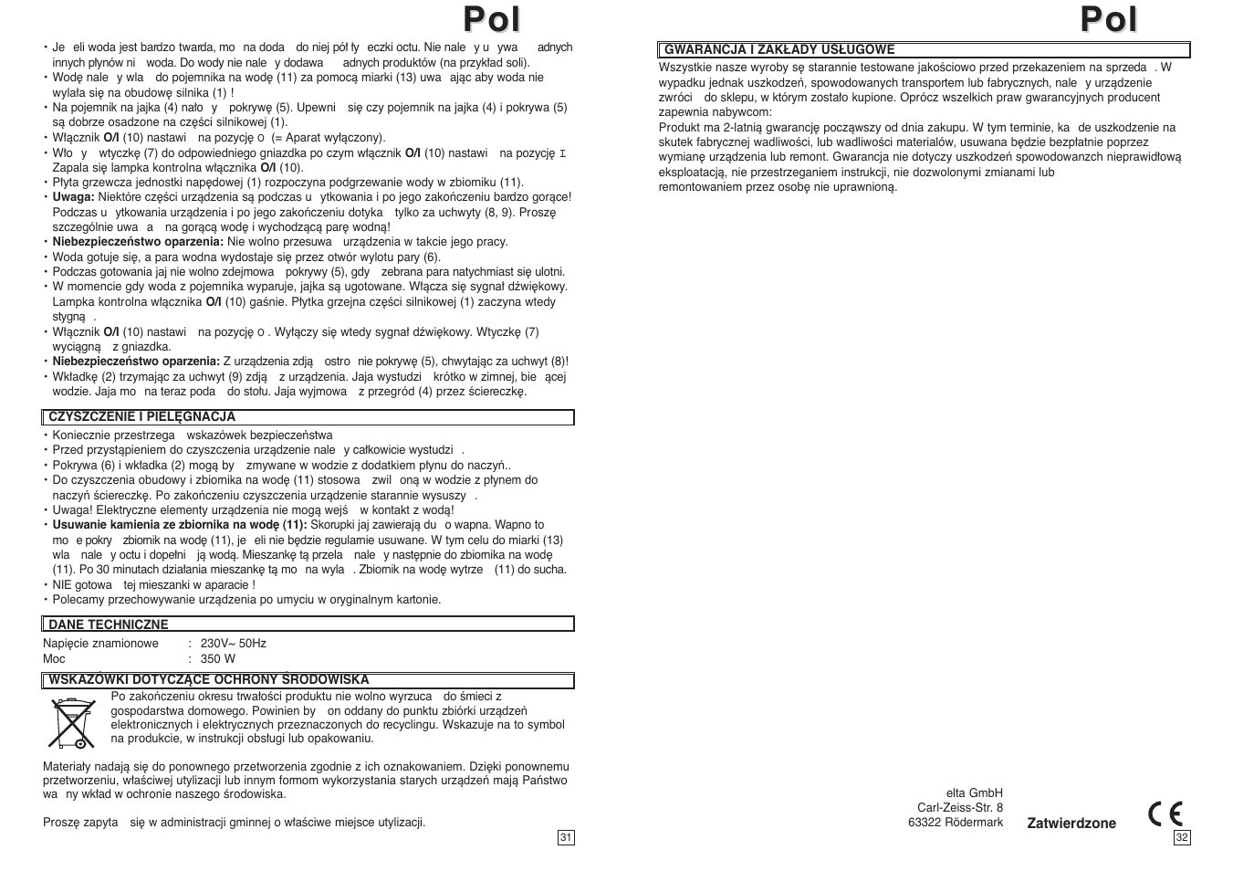 Elta EK111 User Manual | Page 17 / 23