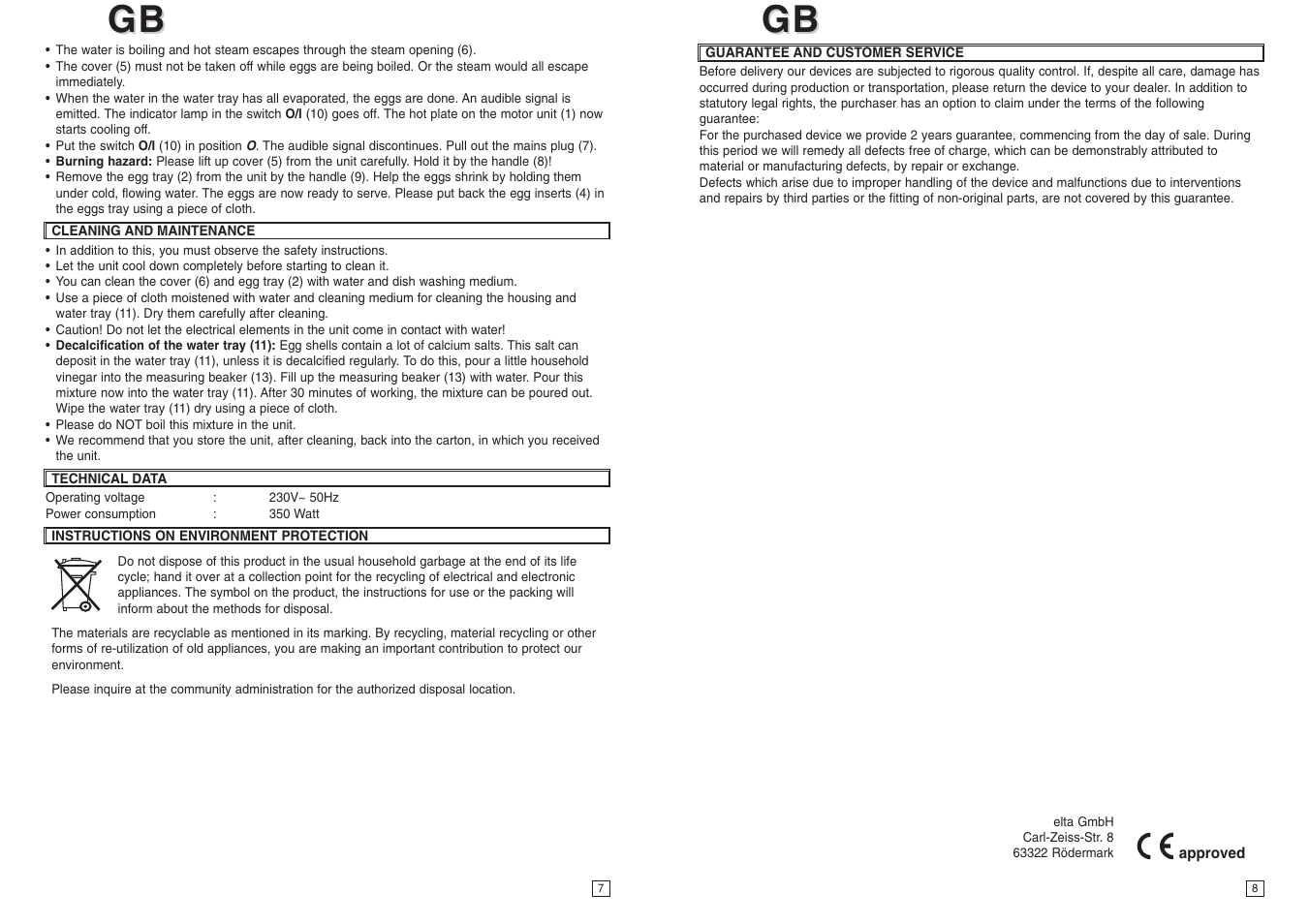 Elta EK111 User Manual | Page 5 / 23