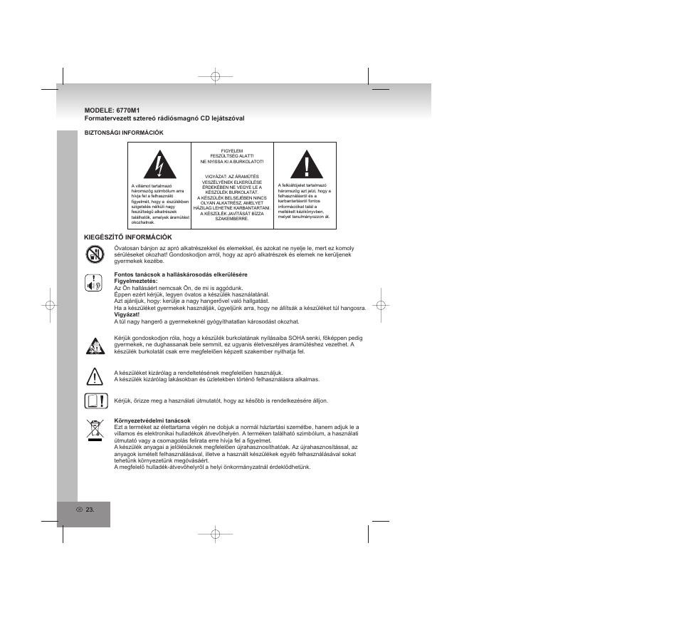 Elta 6770M1 User Manual | Page 23 / 79