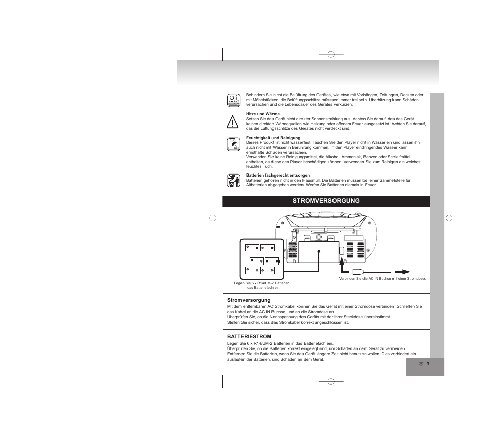 Stromversorgung | Elta 6770M1 User Manual | Page 3 / 79