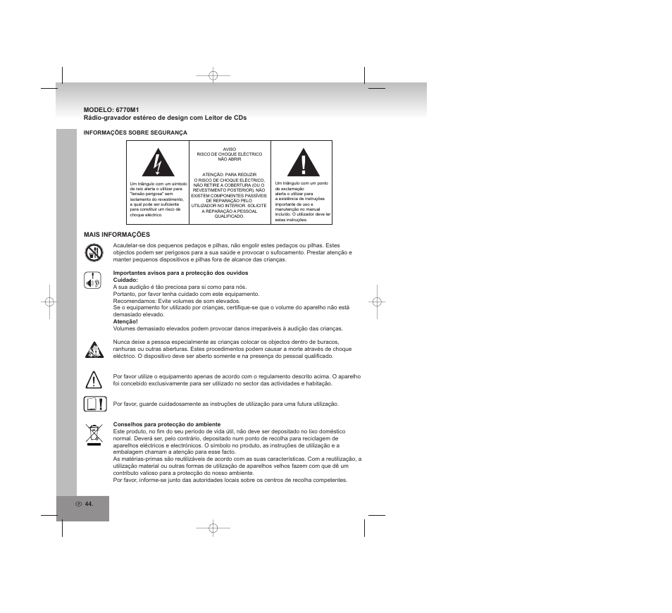Elta 6770M1 User Manual | Page 44 / 79