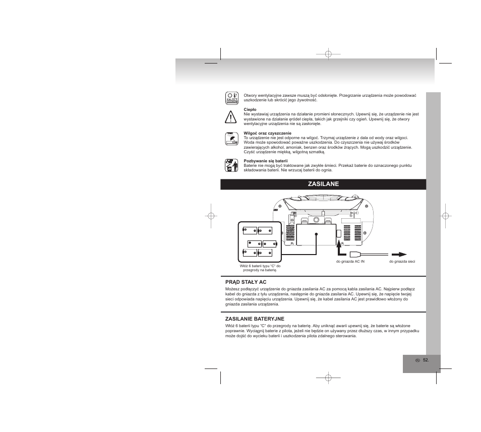 Zasilane | Elta 6770M1 User Manual | Page 52 / 79