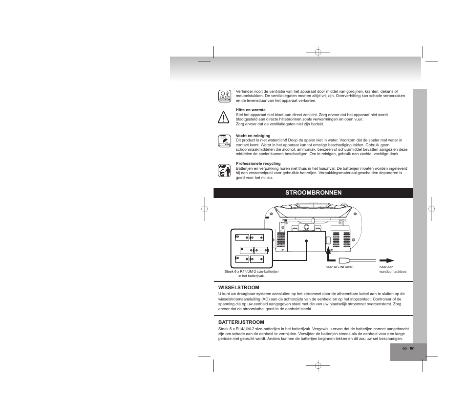 Stroombronnen | Elta 6770M1 User Manual | Page 59 / 79