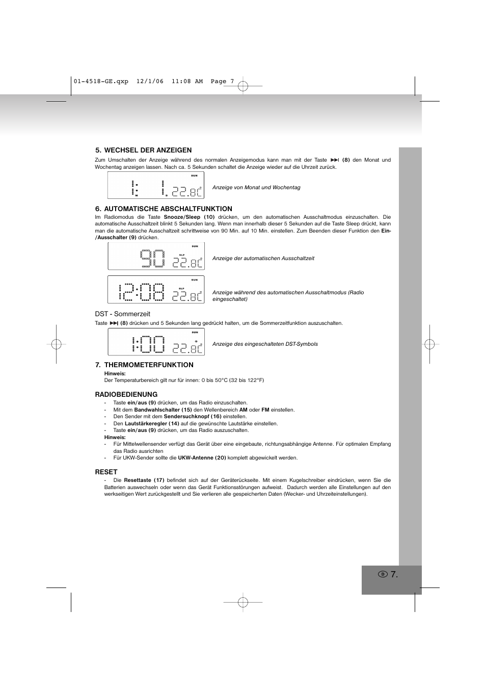 Elta 4518 User Manual | Page 7 / 101