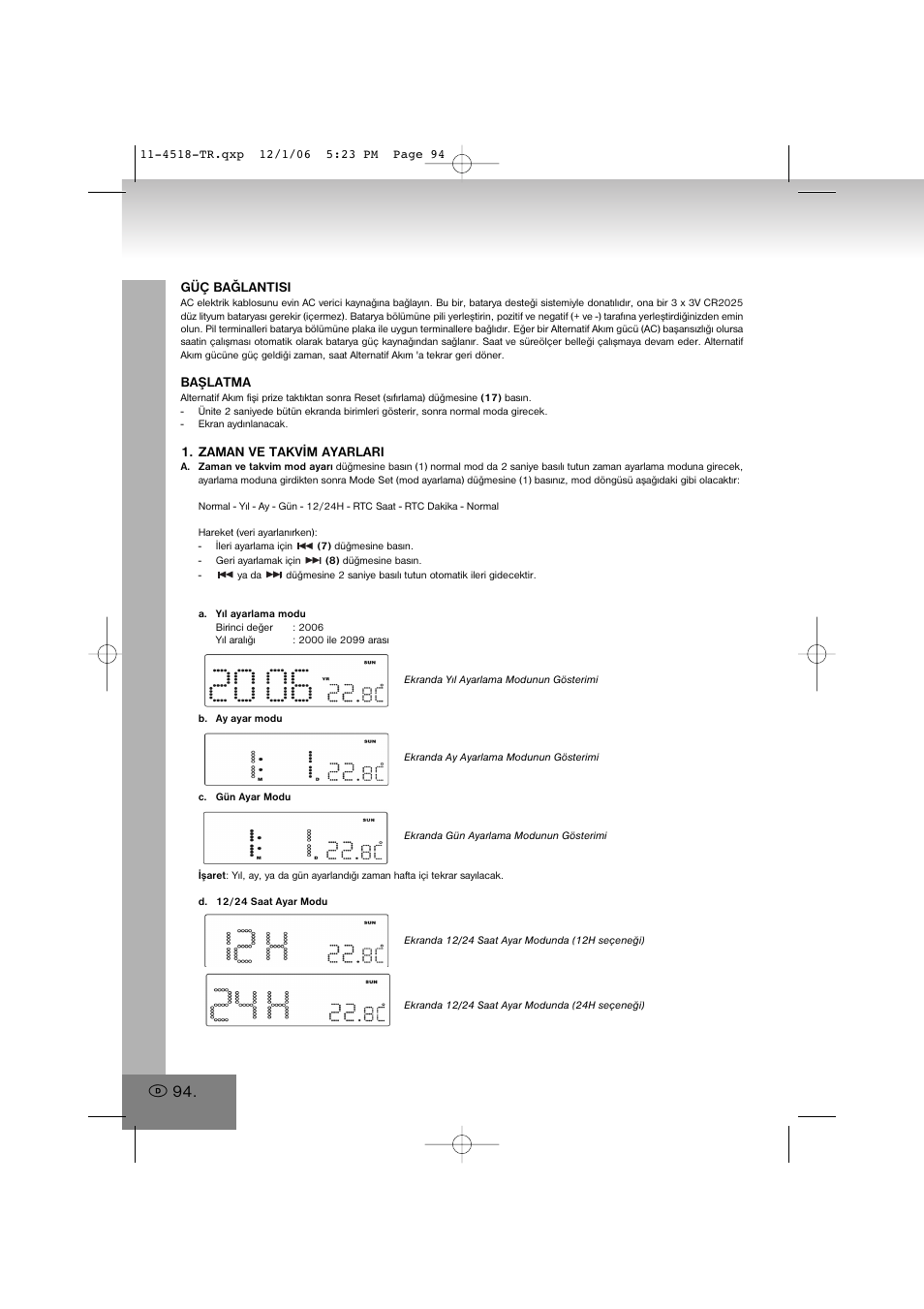 Elta 4518 User Manual | Page 94 / 101