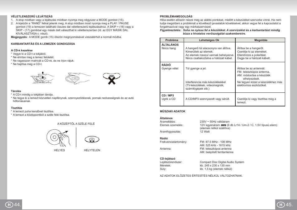 Elta 6699_im p044,45_h.pdf | Elta 6699 User Manual | Page 23 / 78