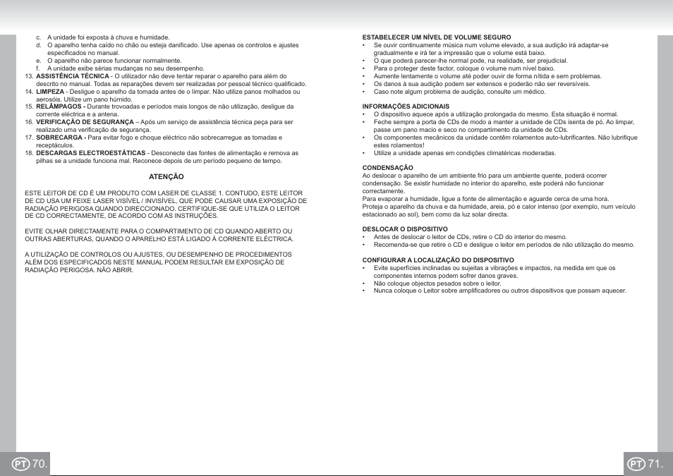 Elta 6699_im p070,71_pt.pdf | Elta 6699 User Manual | Page 36 / 78