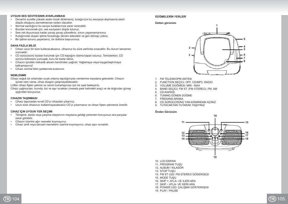 Elta 6699_im p104,105_tr.pdf | Elta 6699 User Manual | Page 53 / 78