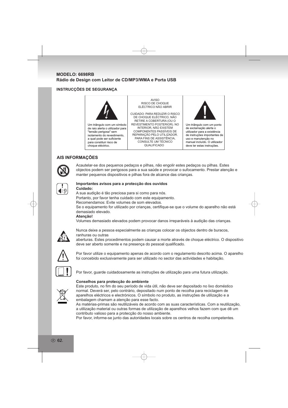 Elta 6698RB User Manual | Page 62 / 142