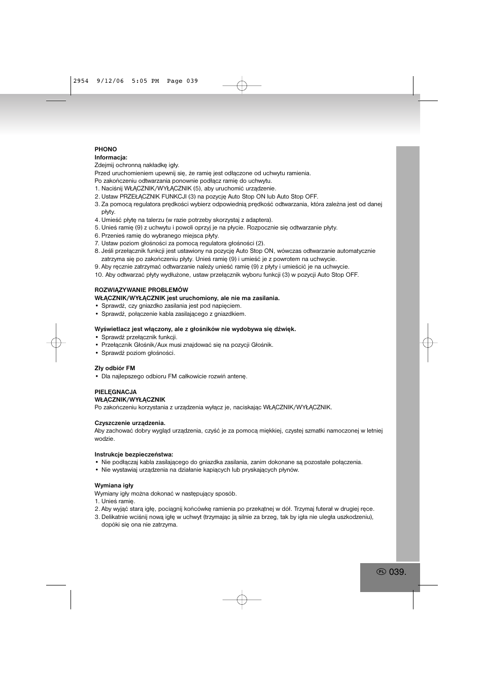 Elta 2954 User Manual | Page 39 / 56