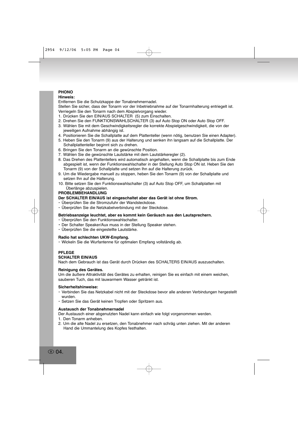 Elta 2954 User Manual | Page 4 / 56
