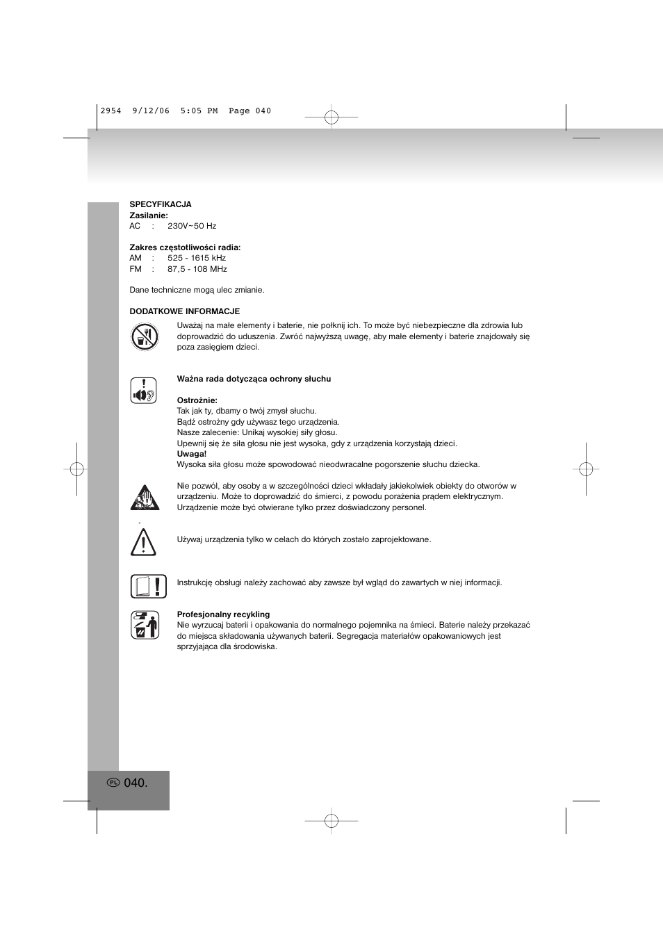 Elta 2954 User Manual | Page 40 / 56