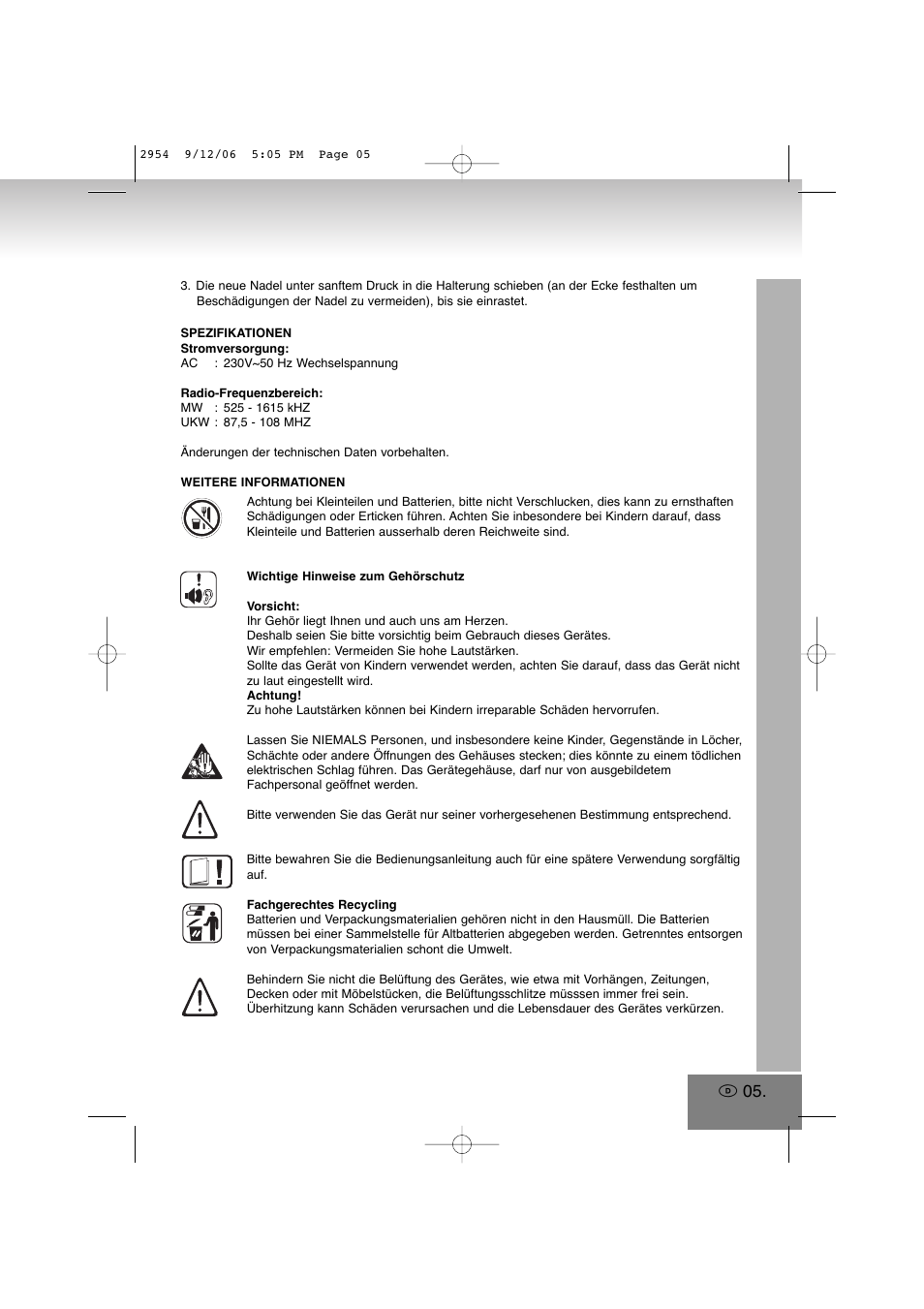 Elta 2954 User Manual | Page 5 / 56
