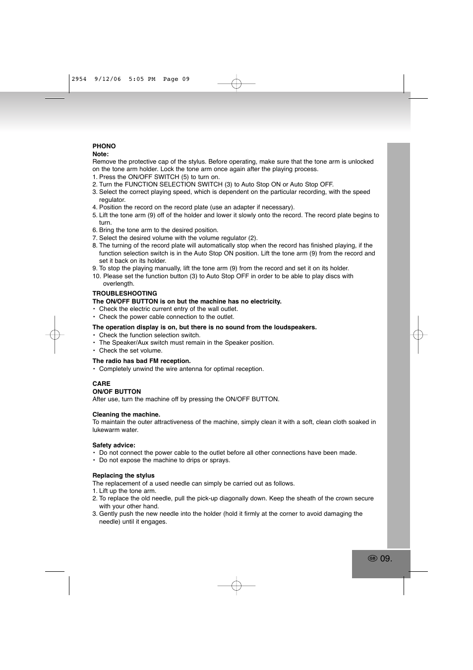 Elta 2954 User Manual | Page 9 / 56