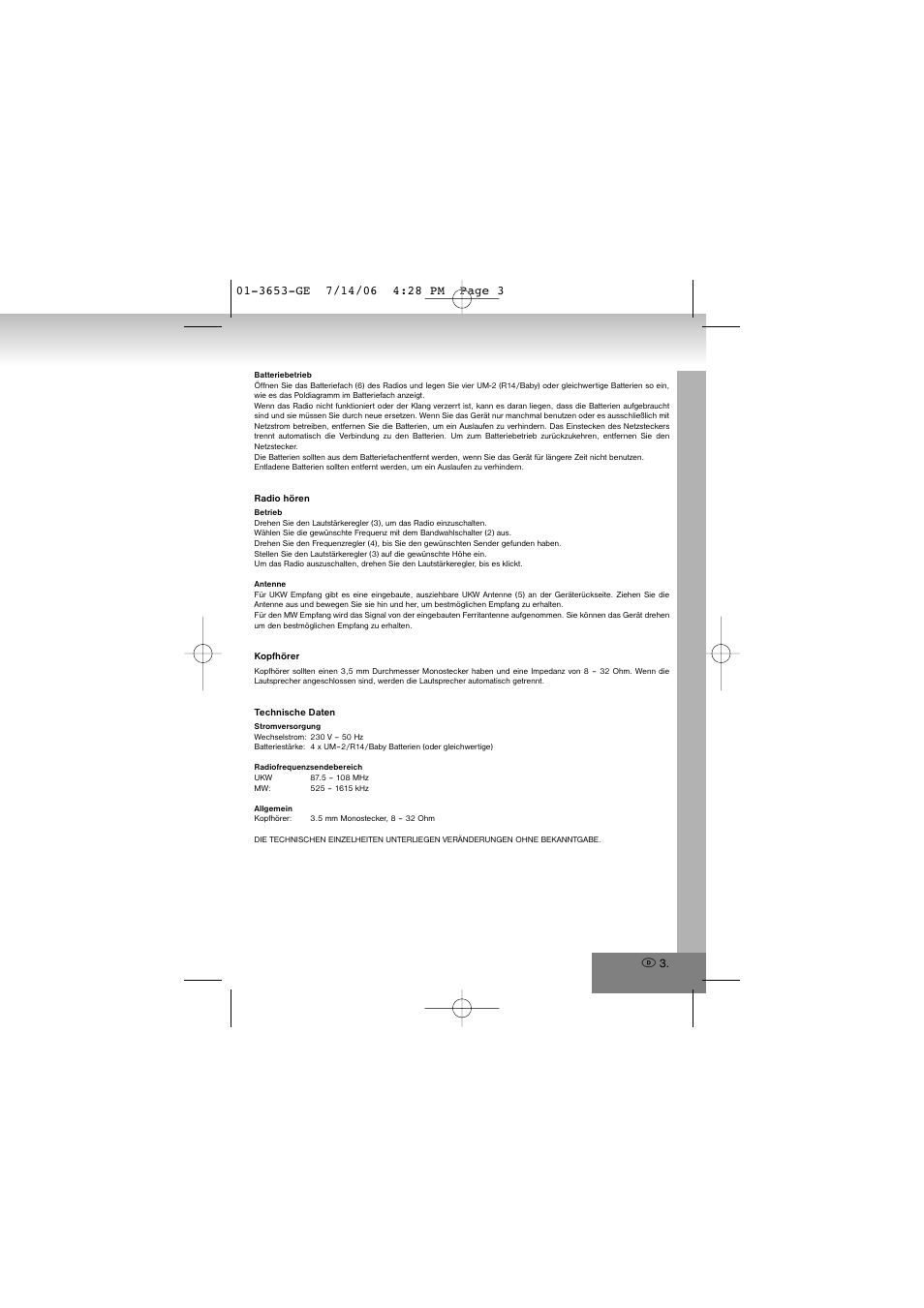 Elta 3653 User Manual | Page 3 / 46