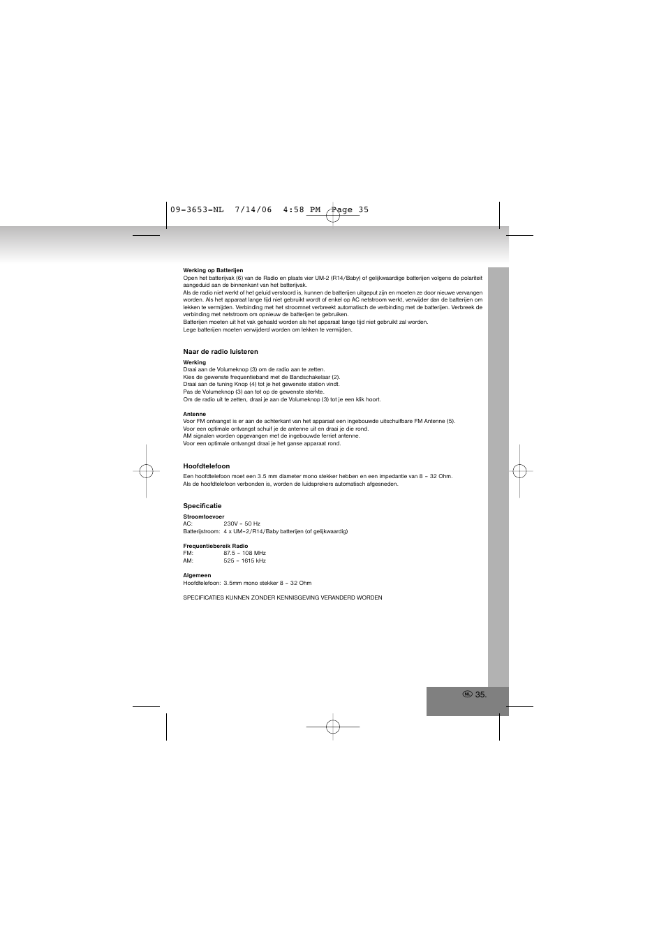 Elta 3653 User Manual | Page 35 / 46
