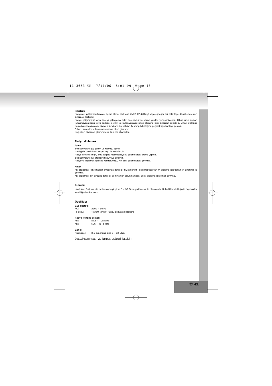 Elta 3653 User Manual | Page 43 / 46