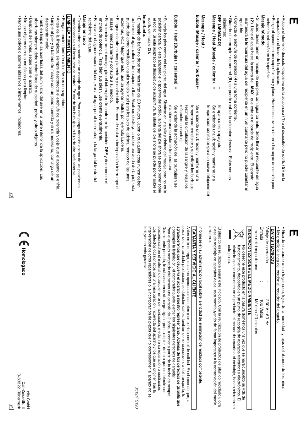 Elta FS120 User Manual | Page 13 / 23