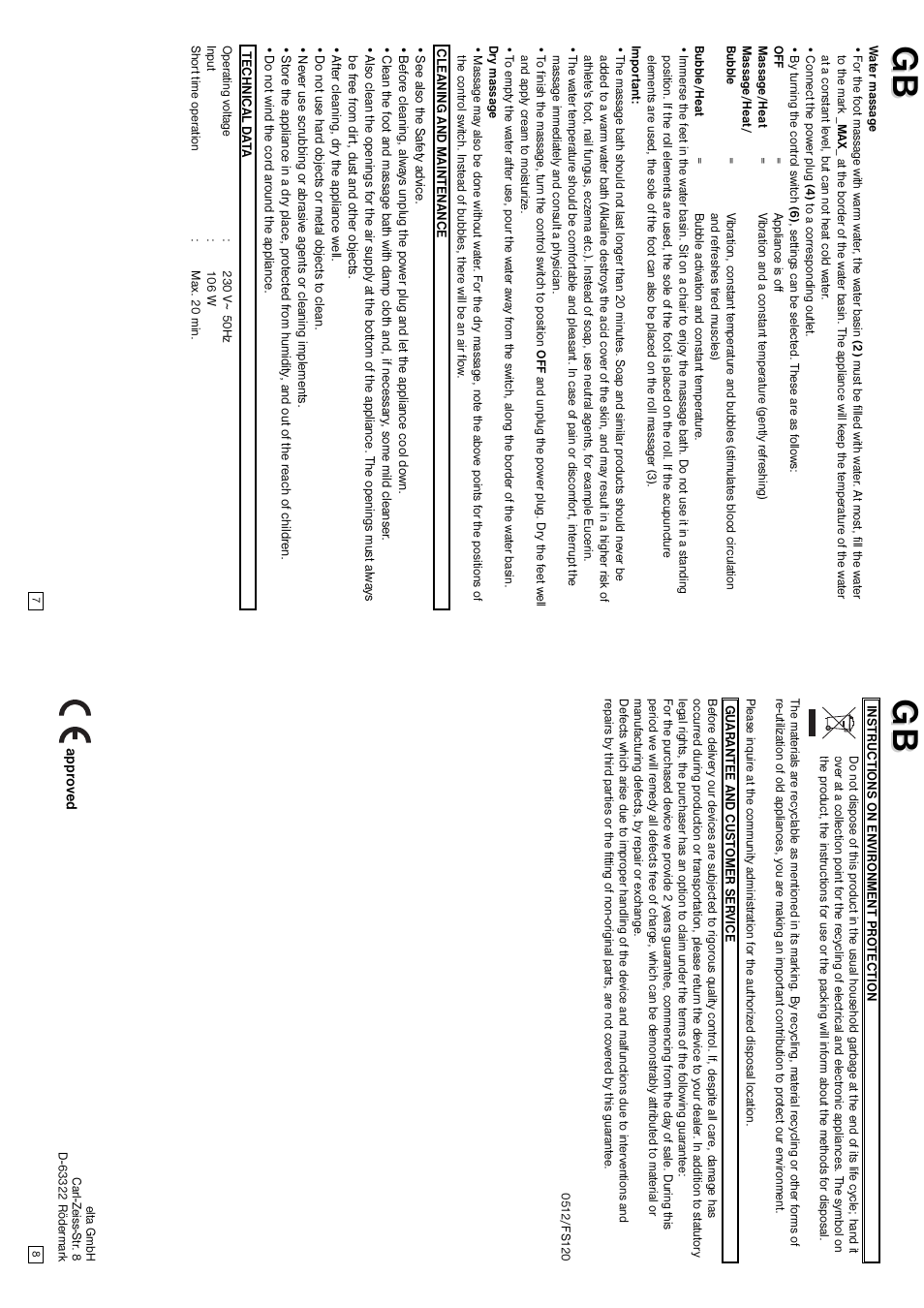 Elta FS120 User Manual | Page 5 / 23