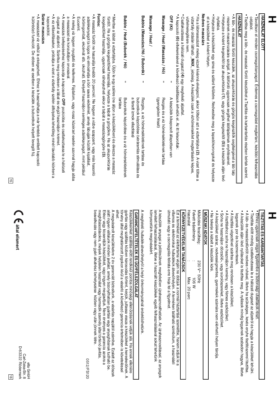 Elta FS120 User Manual | Page 9 / 23