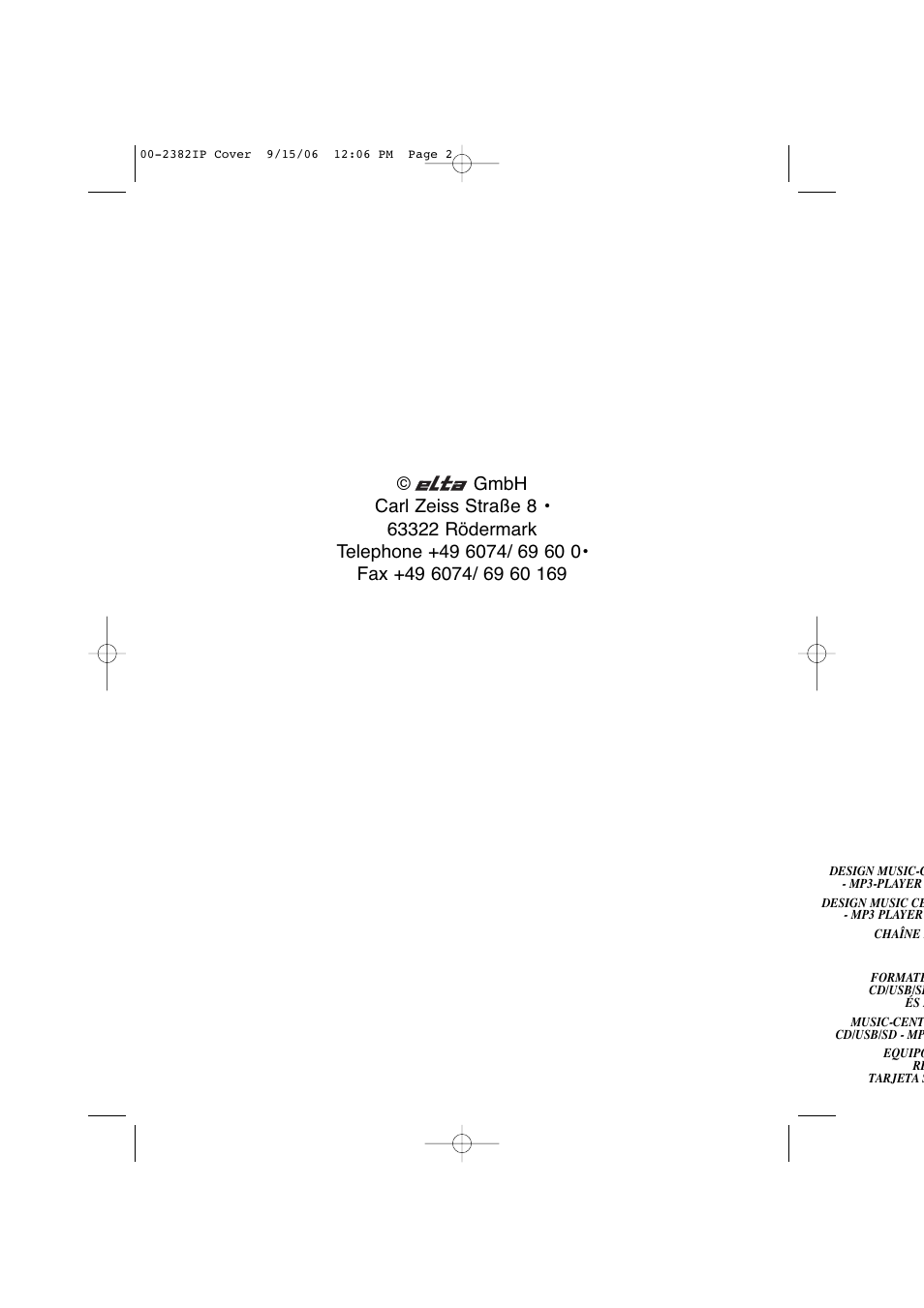 2382ip.pdf | Elta 2382IP User Manual | Page 112 / 112