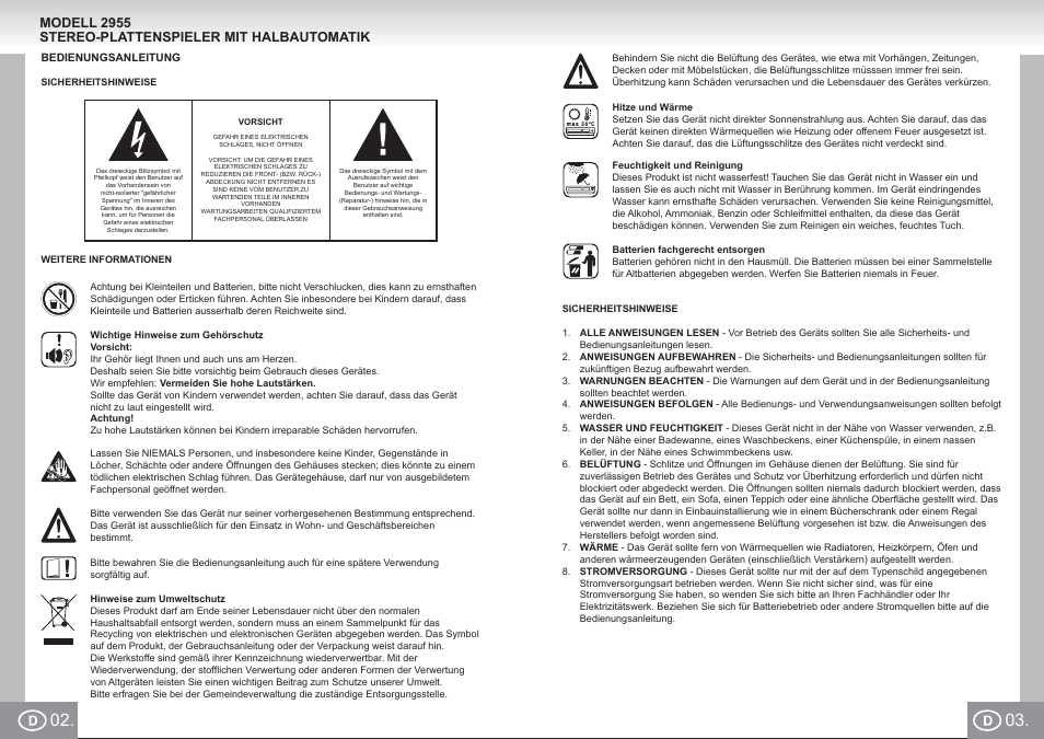 2955 im p02,03_d.pdf | Elta 2955 User Manual | Page 2 / 36