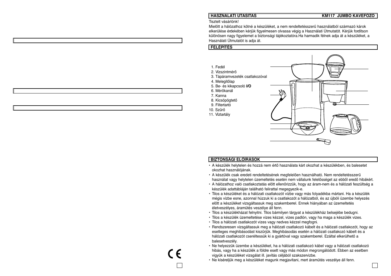 Fh h | Elta KM117 User Manual | Page 6 / 18