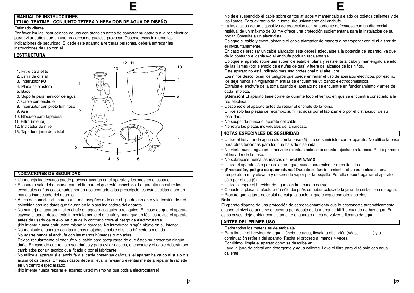 Elta TT100 User Manual | Page 12 / 23