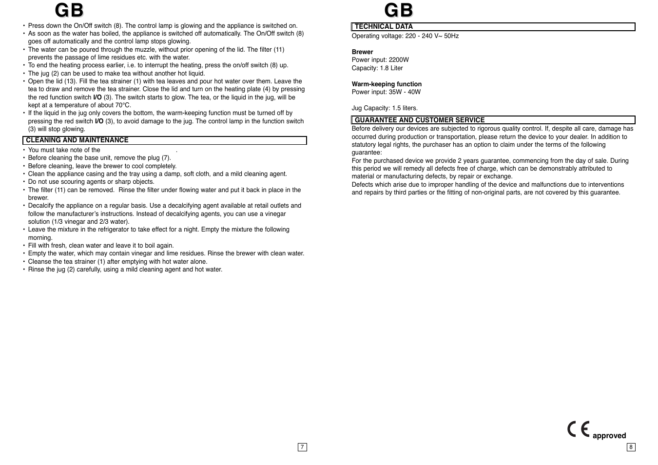 Elta TT100 User Manual | Page 5 / 23