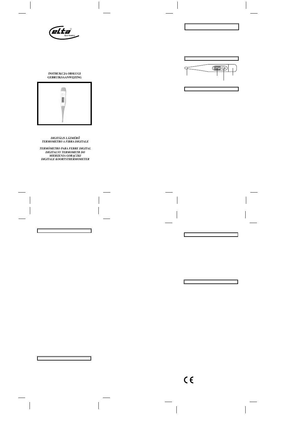 Elta DT100N1 User Manual | 7 pages