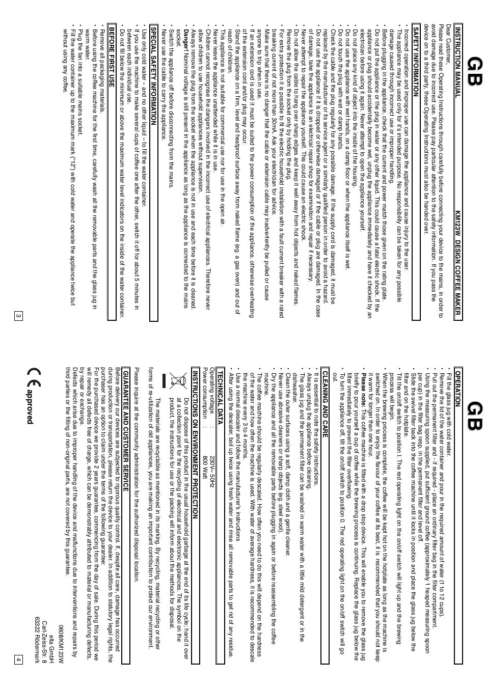 Approved | Elta KM123W User Manual | Page 3 / 11