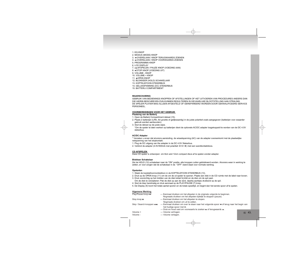 Elta 5788 User Manual | Page 43 / 57