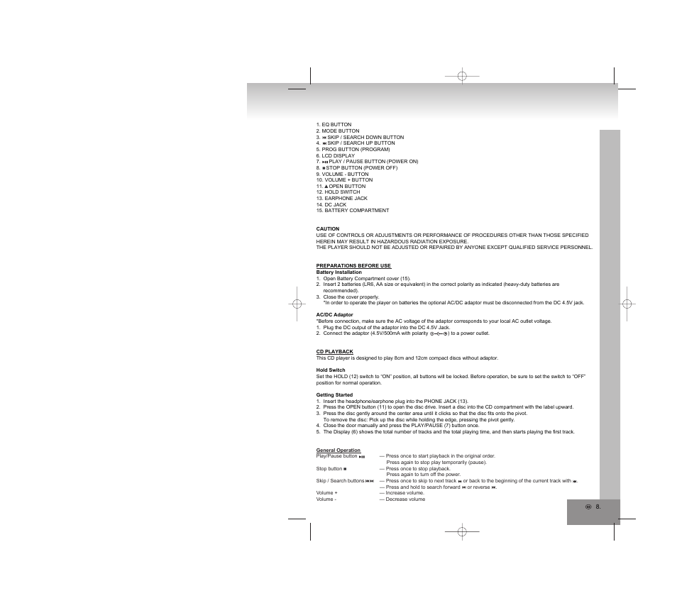 Elta 5788 User Manual | Page 8 / 57