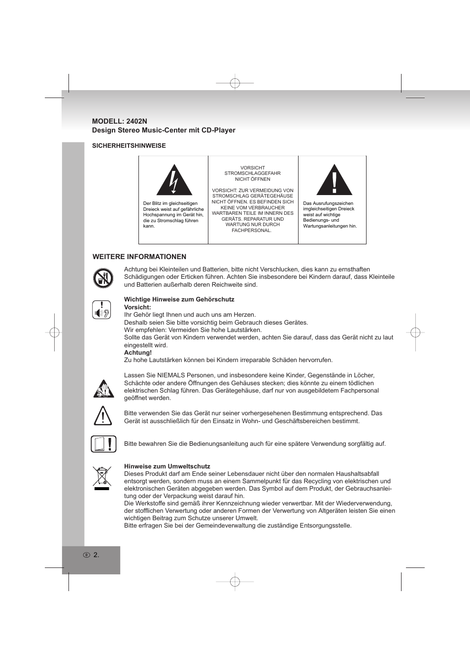 Elta 2402N User Manual | Page 2 / 142