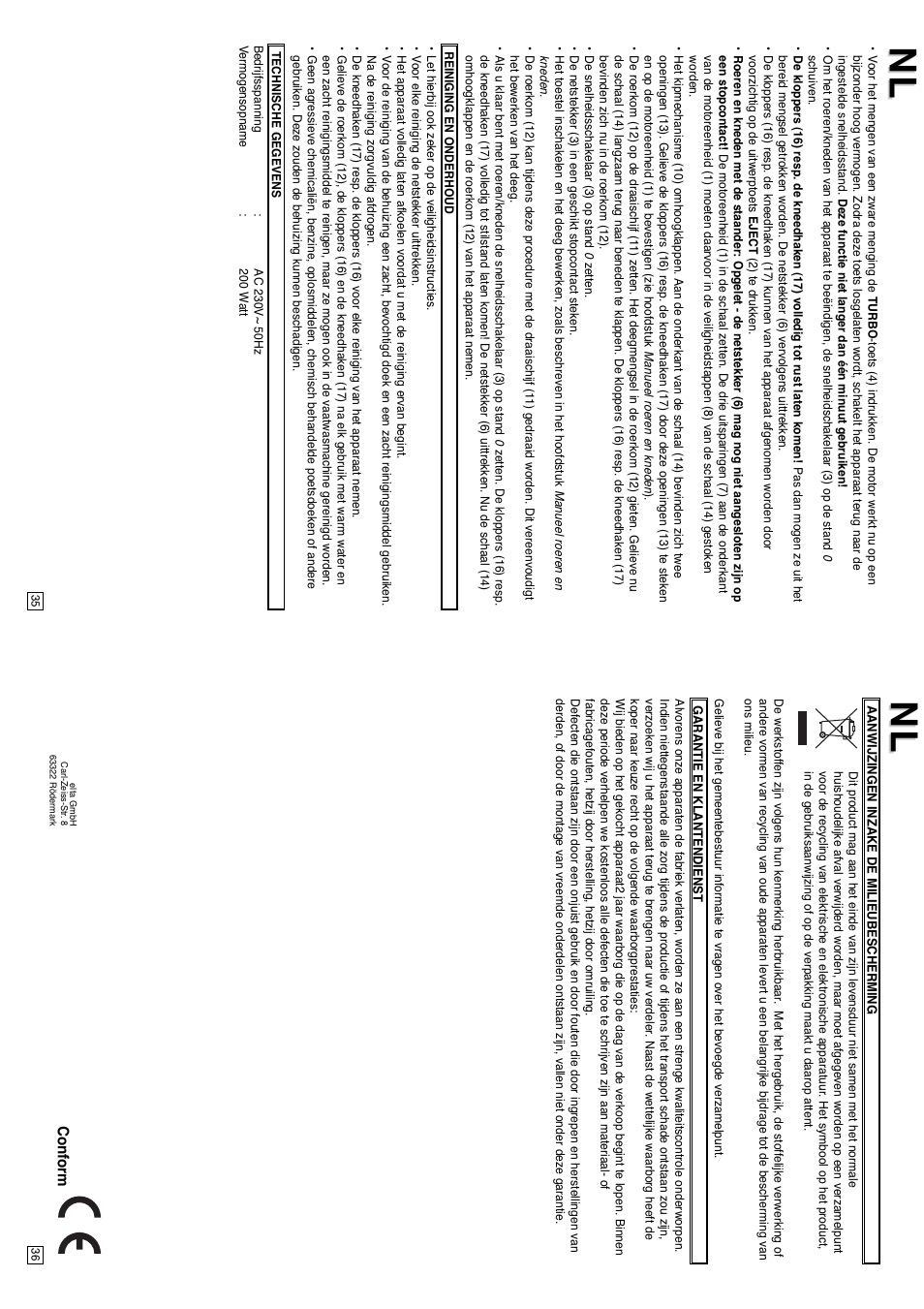 Elta HM120N User Manual | Page 19 / 29
