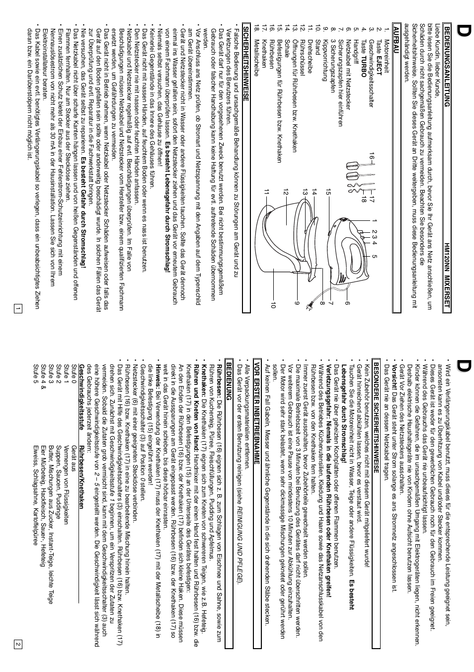 Elta HM120N User Manual | Page 2 / 29