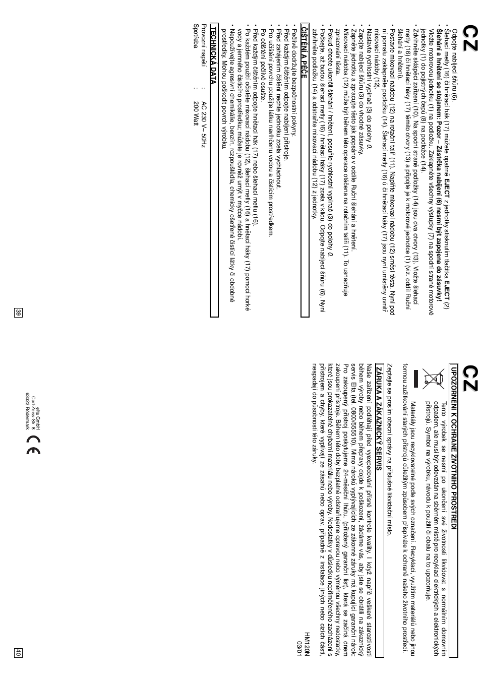 Elta HM120N User Manual | Page 21 / 29