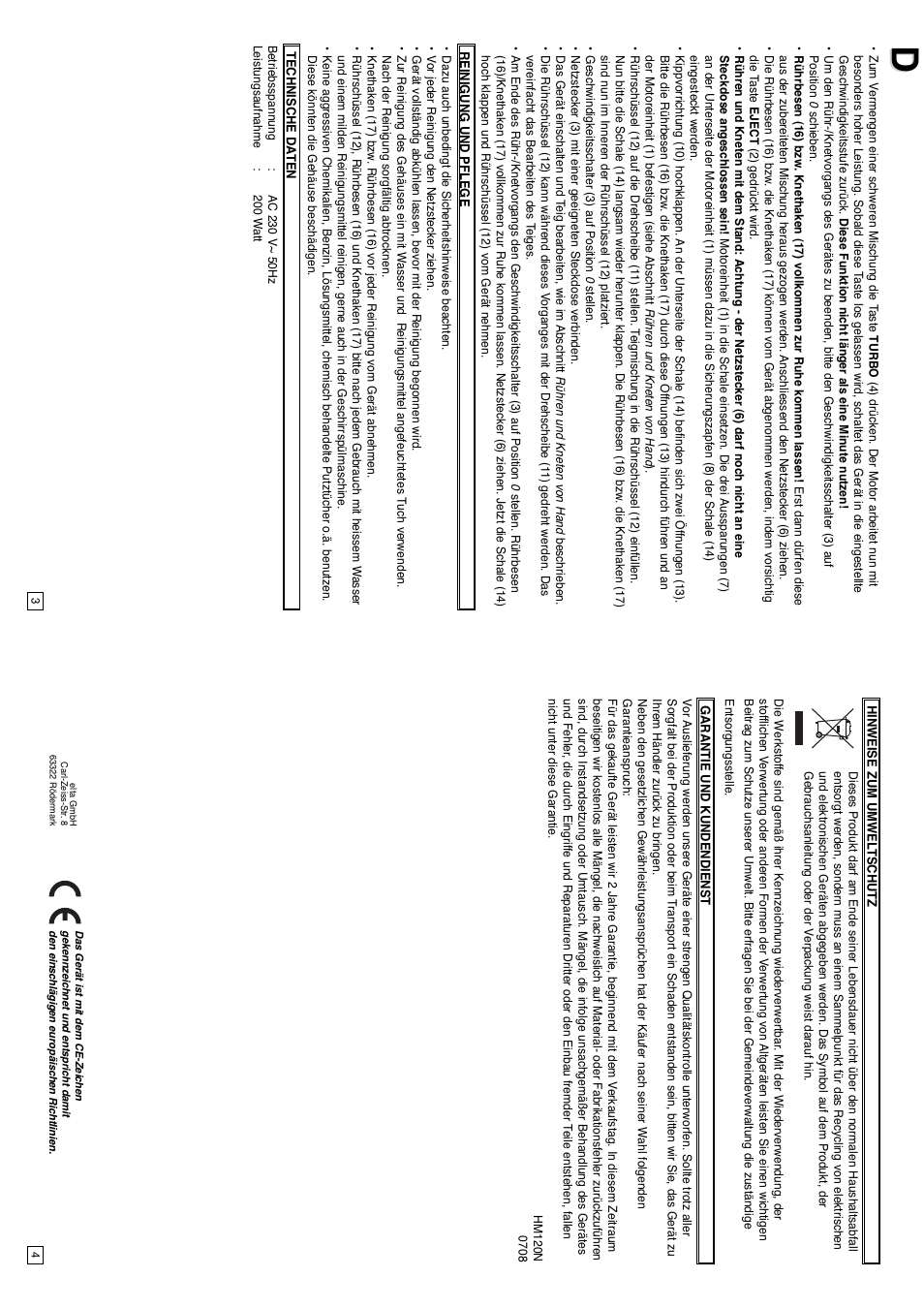 Elta HM120N User Manual | Page 3 / 29