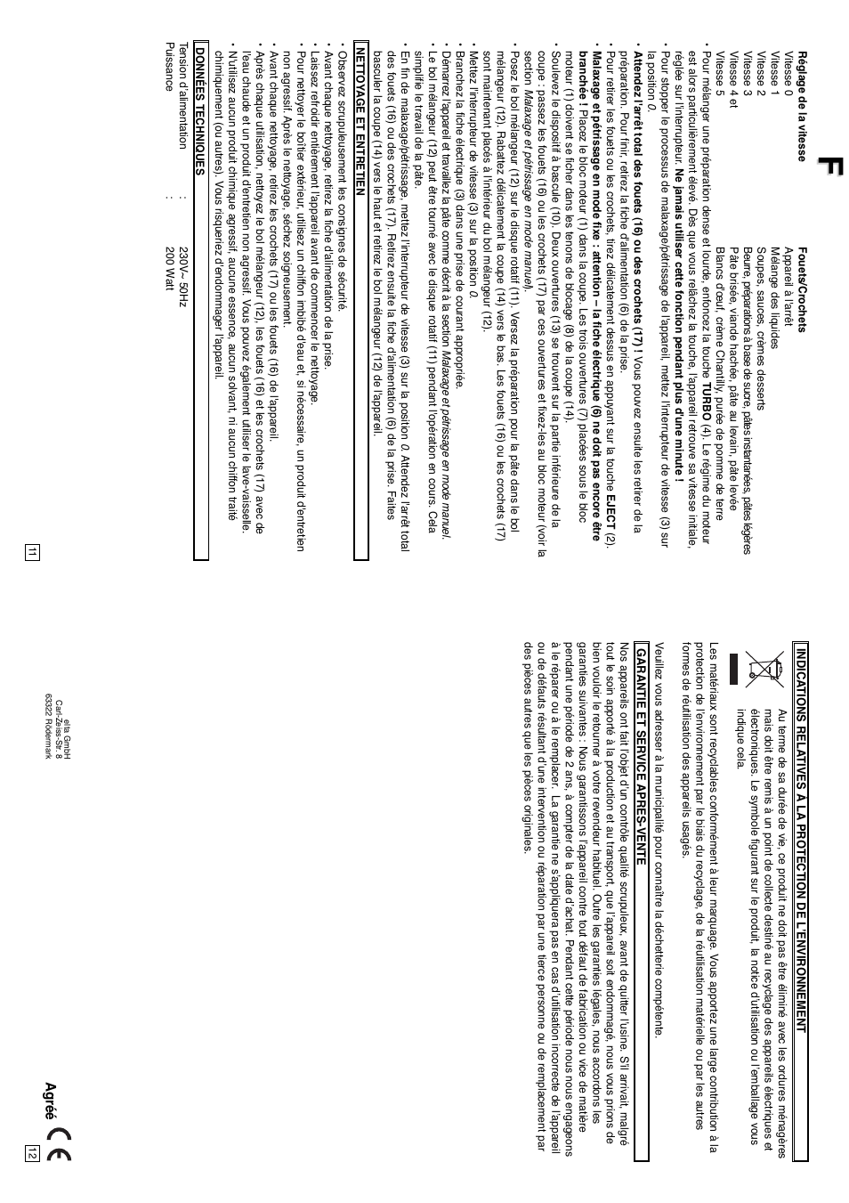 Agréé | Elta HM120N User Manual | Page 7 / 29