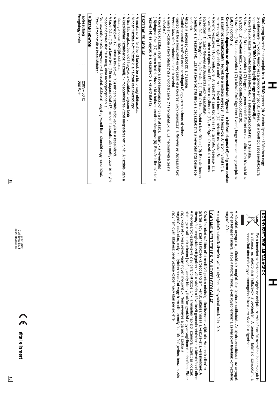 Elta HM120N User Manual | Page 9 / 29