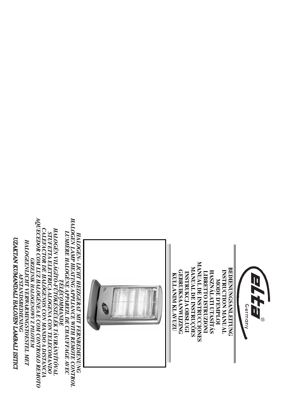 Elta Halogen Lamp User Manual | 16 pages