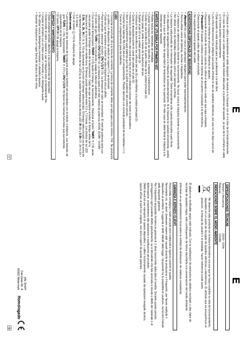Homologado | Elta Halogen Lamp User Manual | Page 10 / 16
