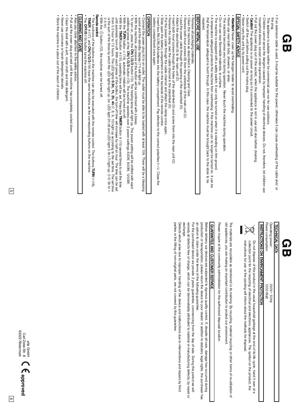 Approved | Elta Halogen Lamp User Manual | Page 4 / 16