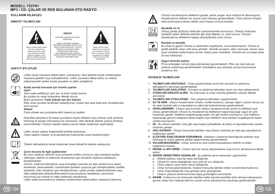 7537n1 im p124,125_tr.pdf | Elta 7537N1 User Manual | Page 63 / 95