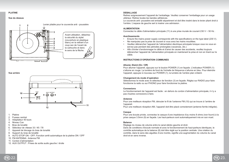 Elta 2957 im p022,23_fr.pdf | Elta 2957 User Manual | Page 12 / 57