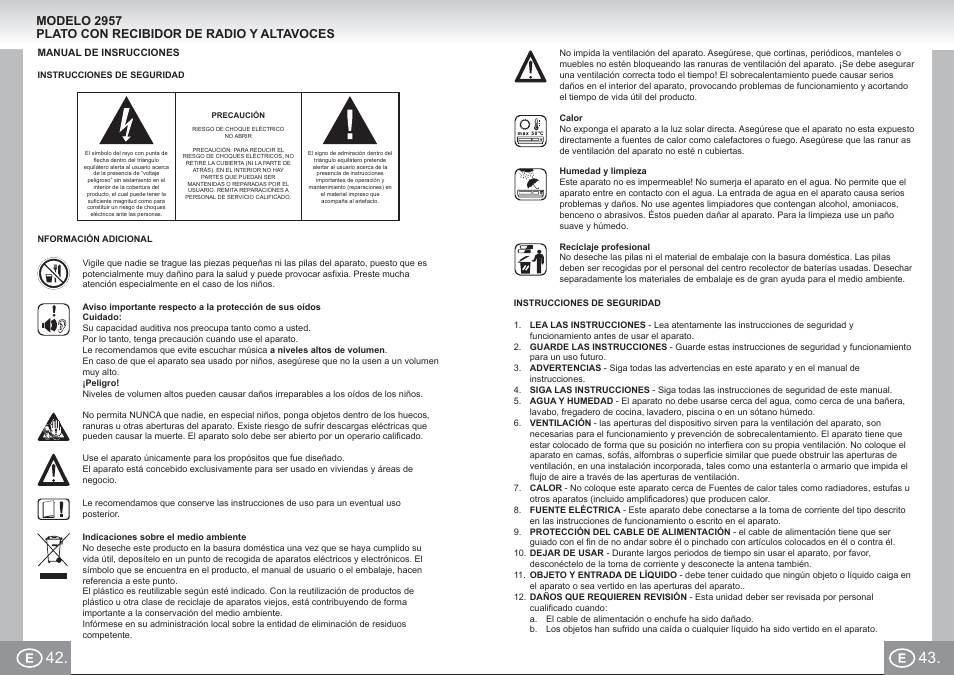Elta 2957 im p042,43_e.pdf | Elta 2957 User Manual | Page 22 / 57