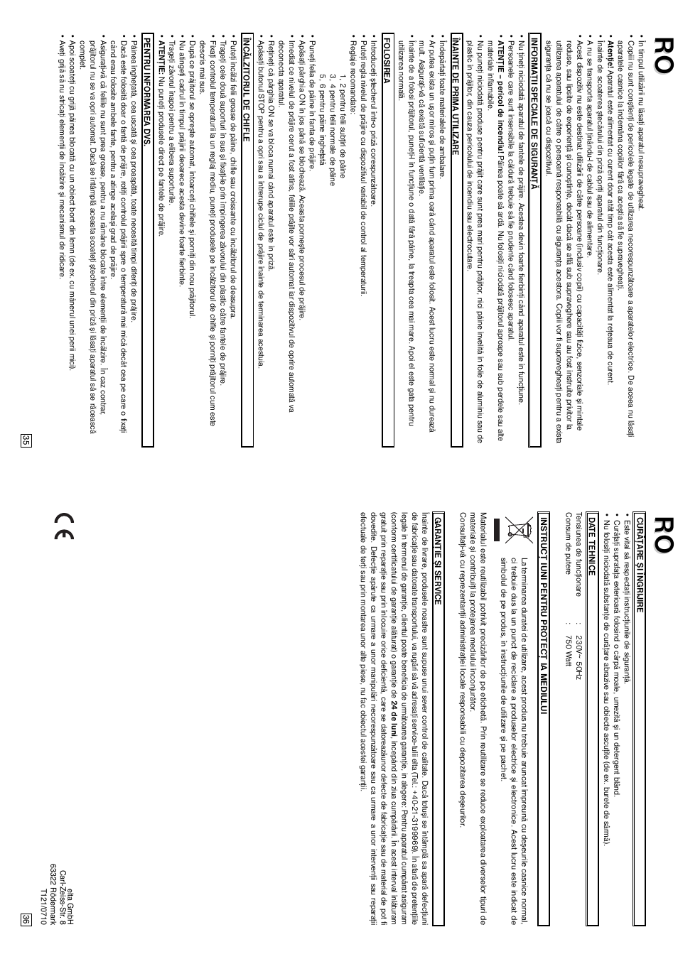 Elta IM-T121 User Manual | Page 19 / 22