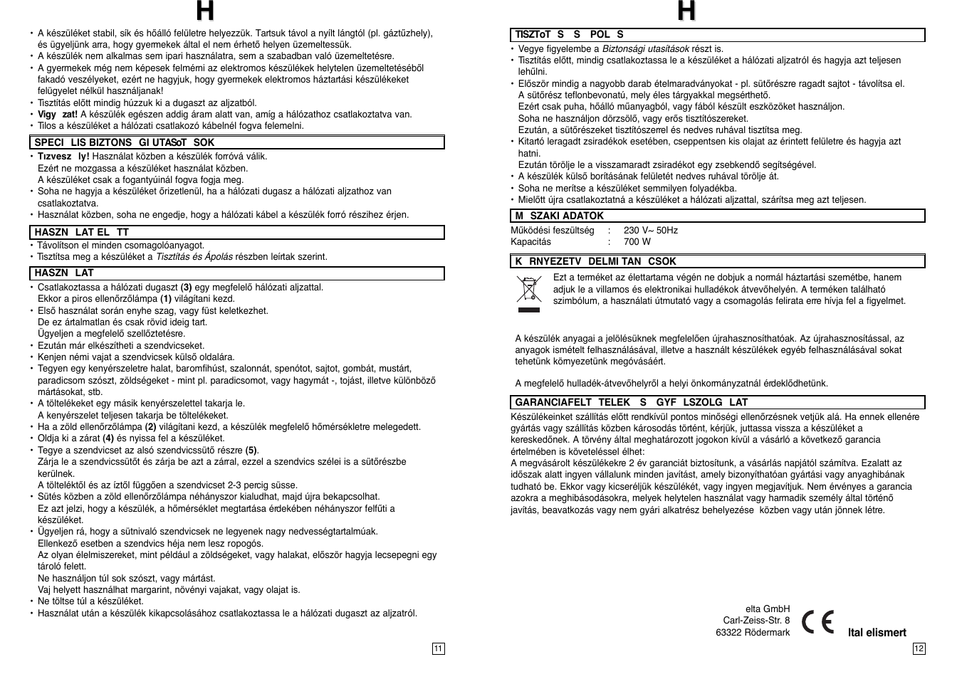 Elta ST104N User Manual | Page 7 / 18