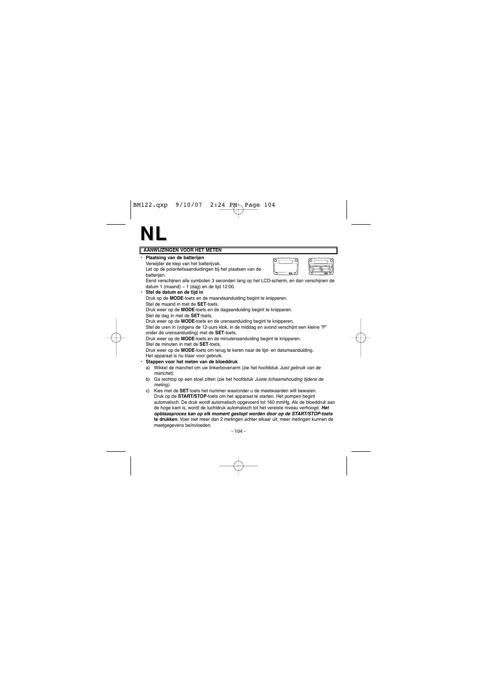 Elta BM122 User Manual | Page 104 / 181
