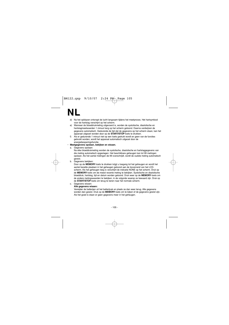 Elta BM122 User Manual | Page 105 / 181